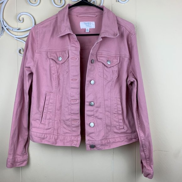 Time and Tru Jackets & Blazers - Time And Tru Pink Jean Jacket Size Small (4-6)